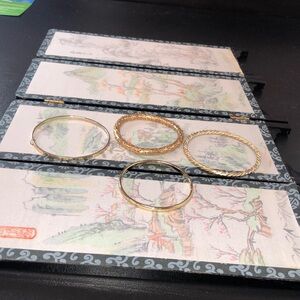 4 gold fashion, bangle bracelets